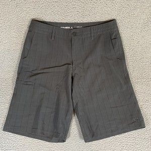 ONEILL Shorts Mens 32 Gray Crossover Lightweight Cargo Striped Bermuda EUC